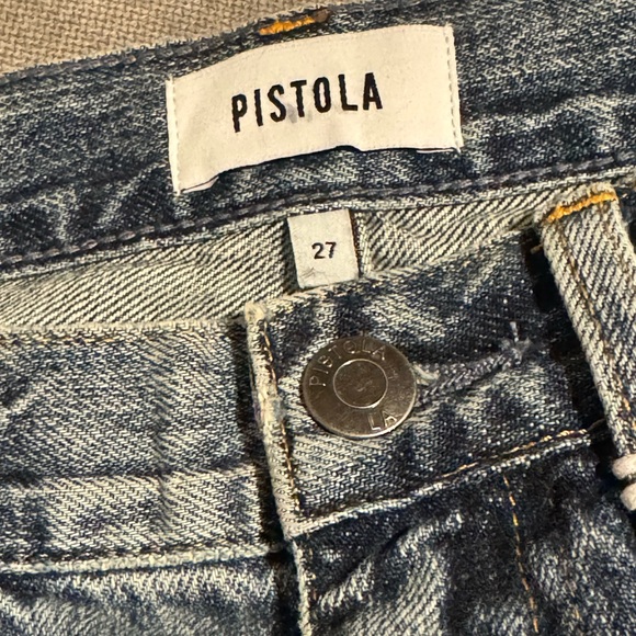 Pistola Womens Stevie High Rise Relaxed Flair Jeans in Pulse, Size 27 - Picture 6 of 8